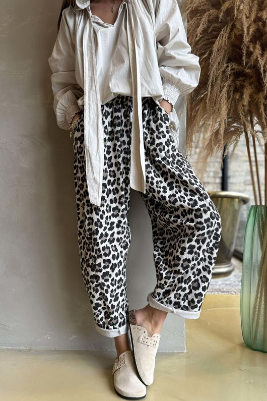 Lagen Zanzibar Seamed Tapered Barrel Pant Calico & Black